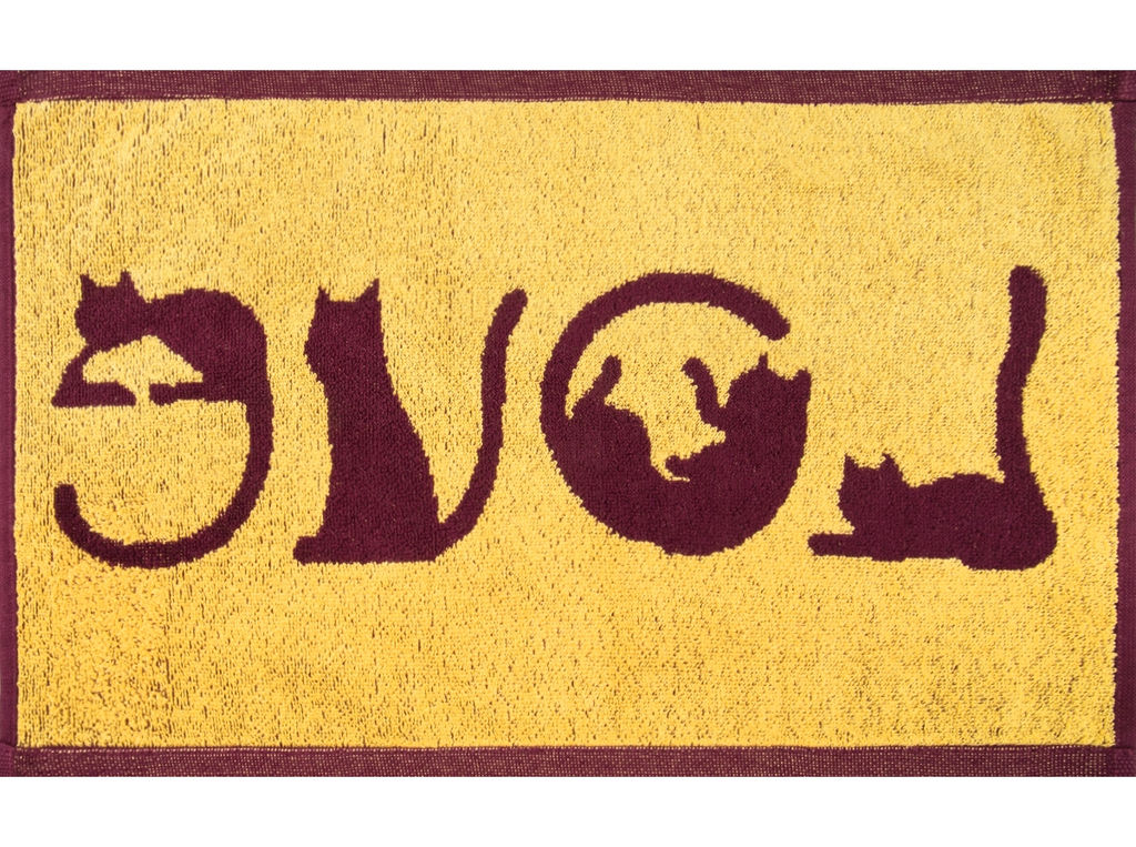 Полотенце махровое 1с105.413ж1 LOVE-кот(кр.дерево1) 50х30 см