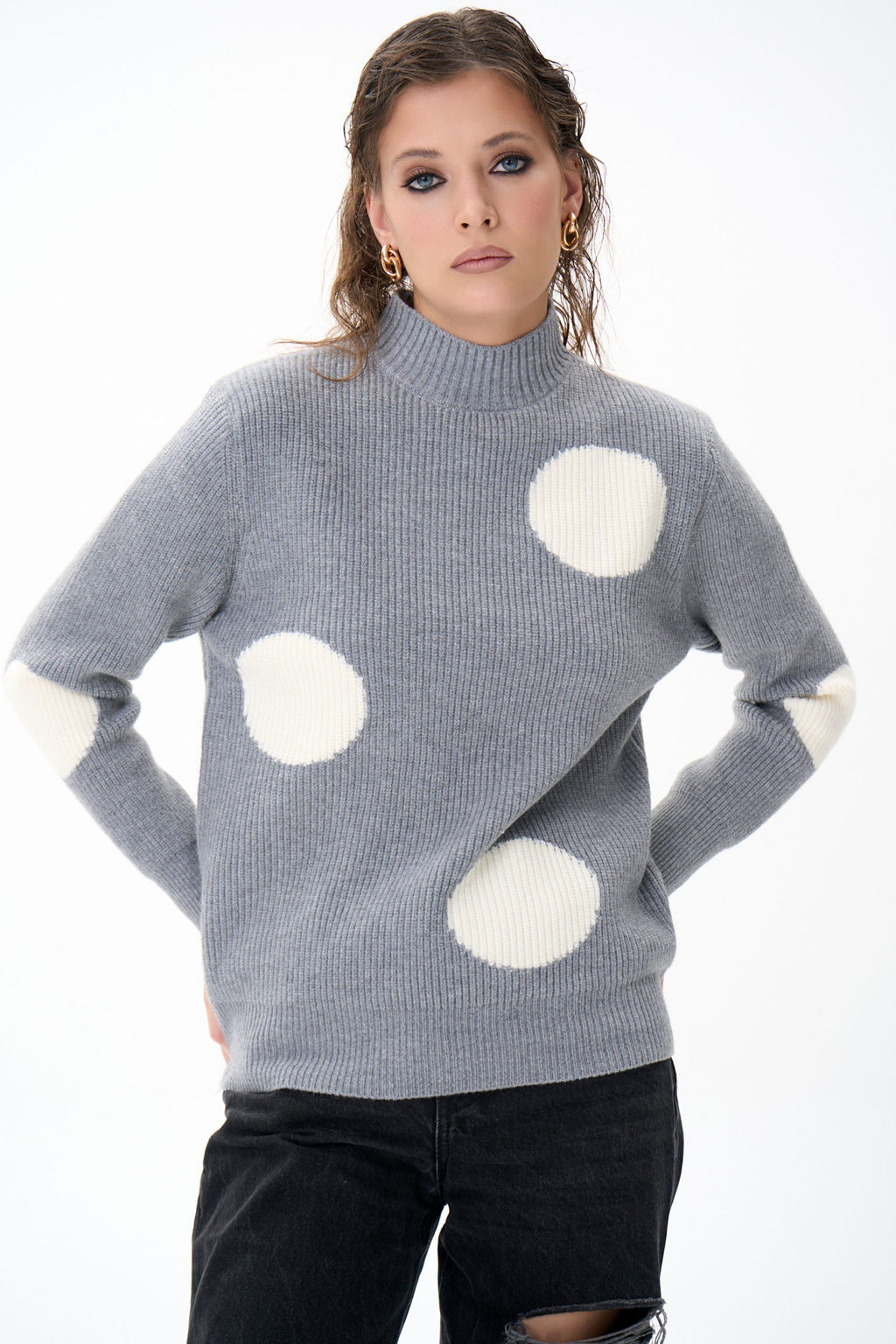 Свитер Зои (серый) - Эльза фото 9