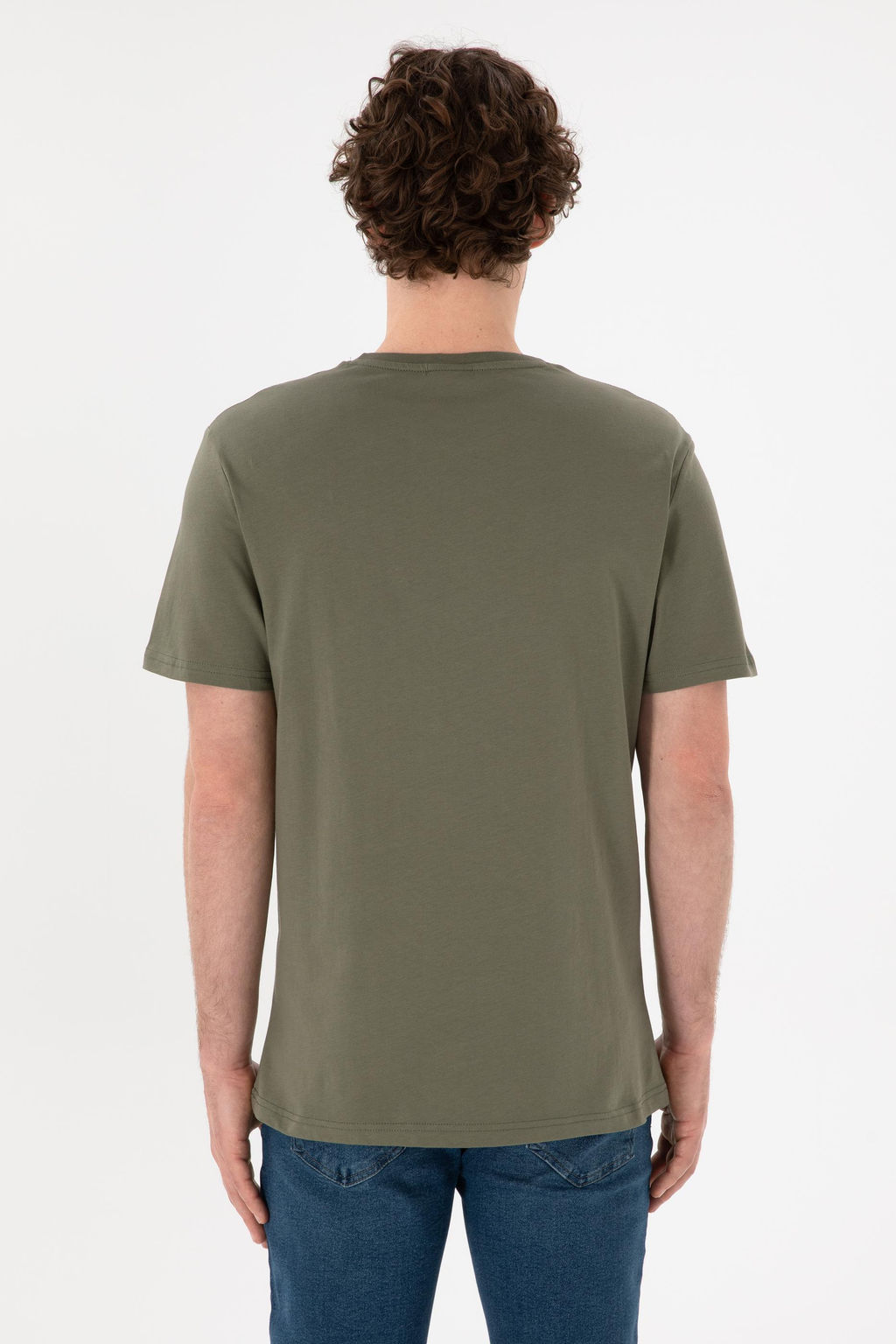 Erkek Regular Fit Bisiklet Yaka Haki Basic Ti__rt Sepette S_rpriz _ndirim - U.s. polo assn фото 6