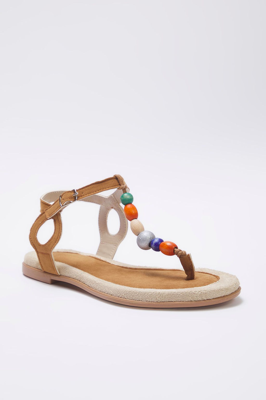 Trendyol Shoes Kahverengi Boncuk Detayl? Kad?n Parmak Aras? Sandalet TAKSS25SD00029 - Trendyolmilla фото 6