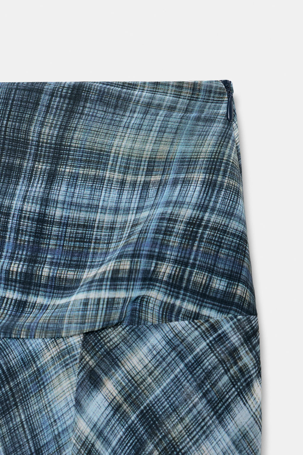 ASYMMETRIC CHECK MIDI SKIRT - Zara фото 11