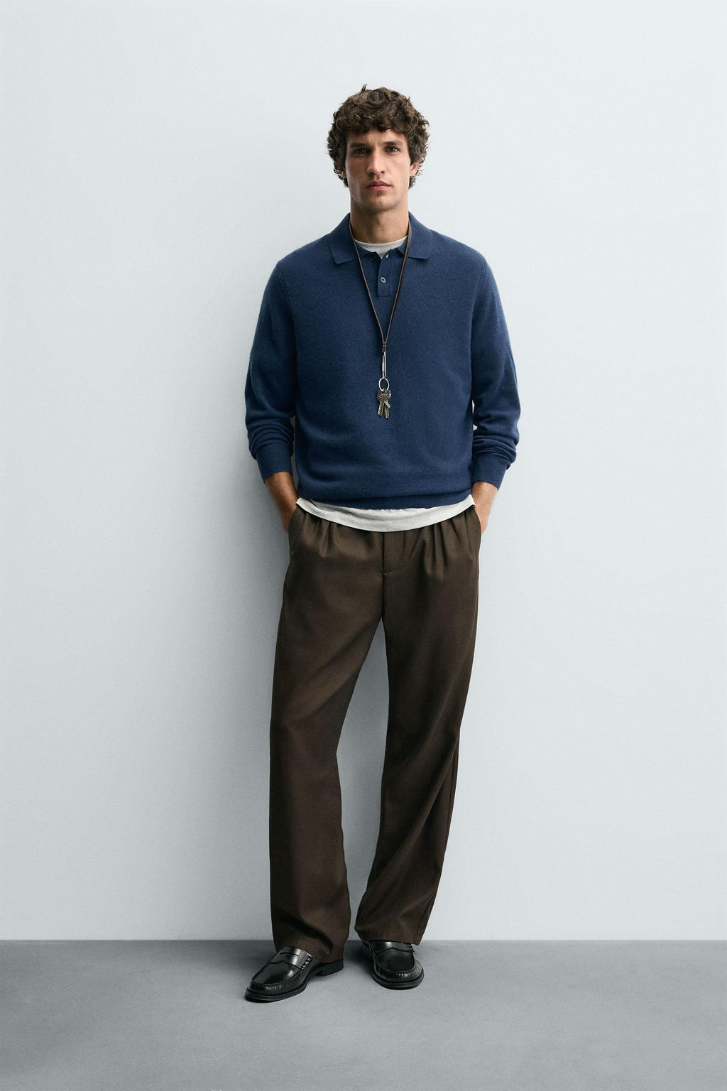 WOOL - CASHMERE KNIT POLO SHIRT - Zara фото 9