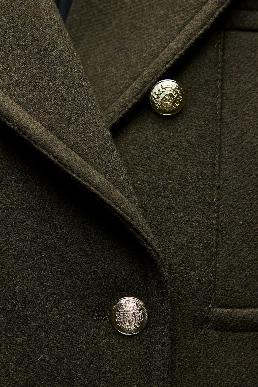 ZW COLLECTION WOOL BLEND COAT - Zara фото 8