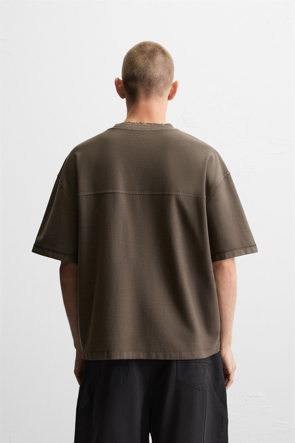 BOXY FIT HEAVYWEIGHT T-SHIRT - Zara фото 3