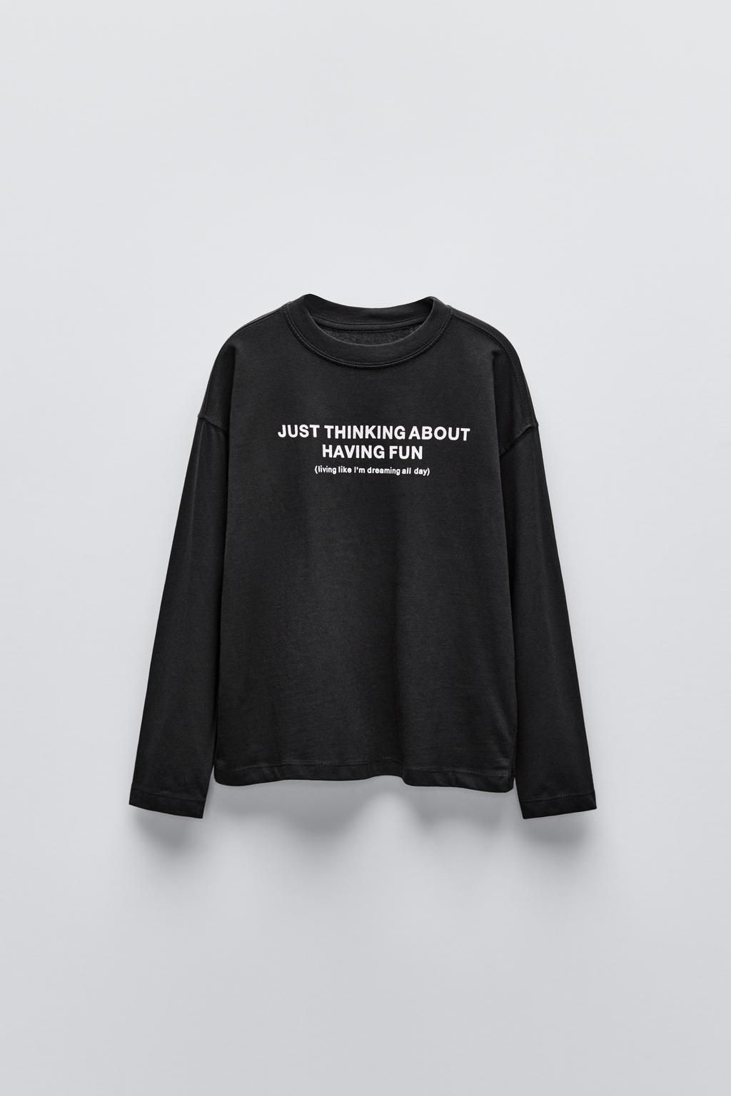 T-SHIRT WITH SLOGAN - Zara фото 7