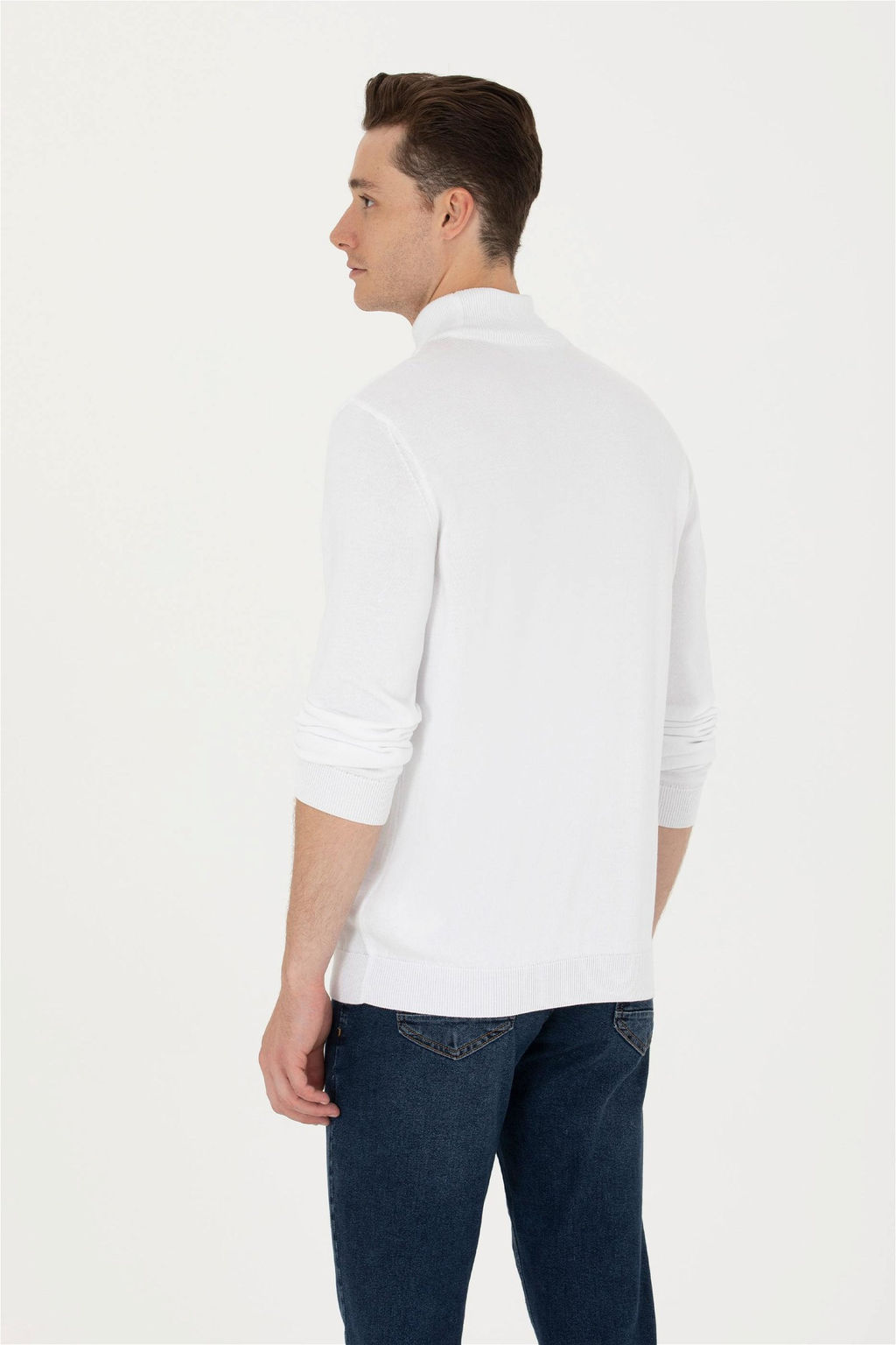 U. S. Polo Assn / Мужской белый базовый свитер - U.s. polo assn фото 12