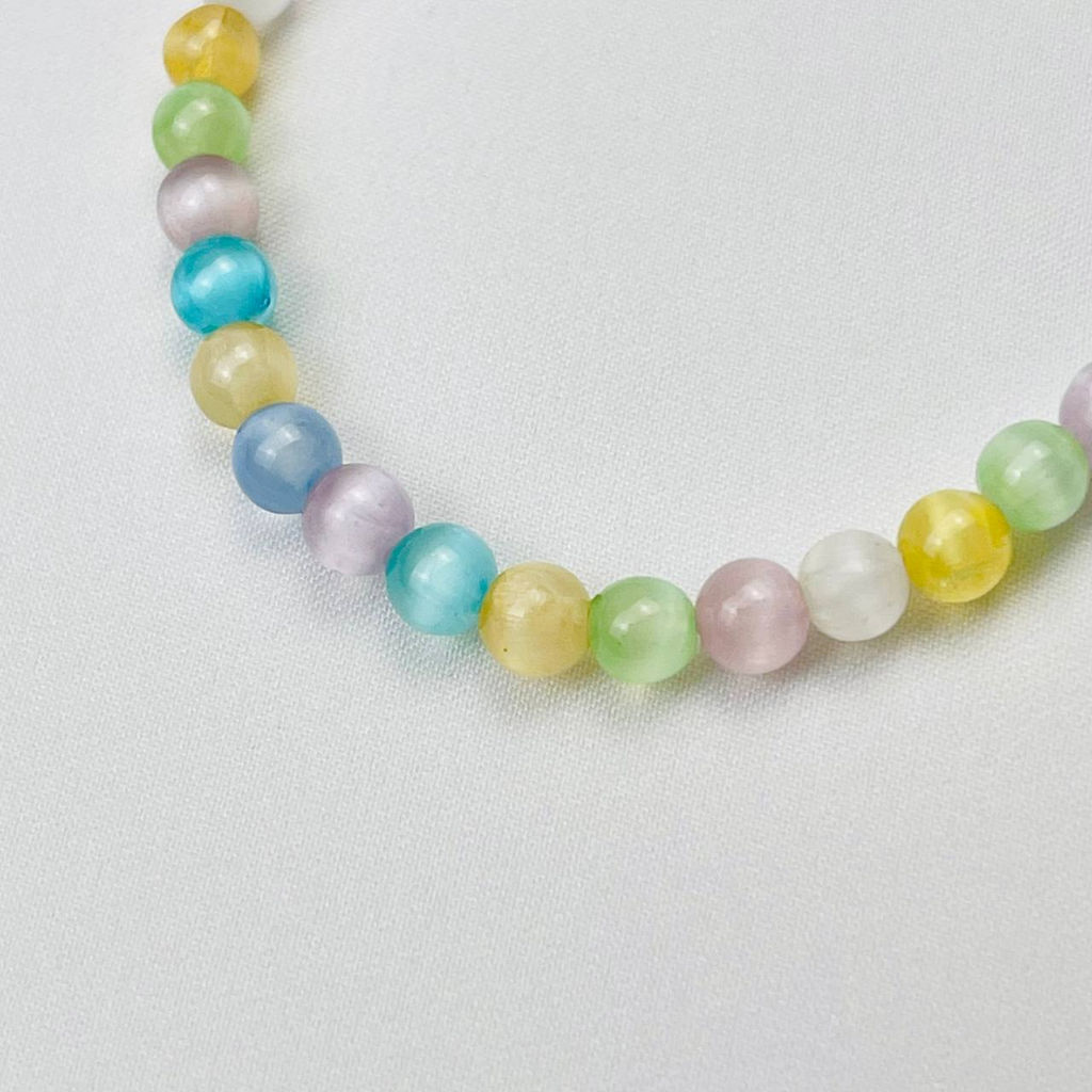 Браслет детский из Селенита тон. 16 см