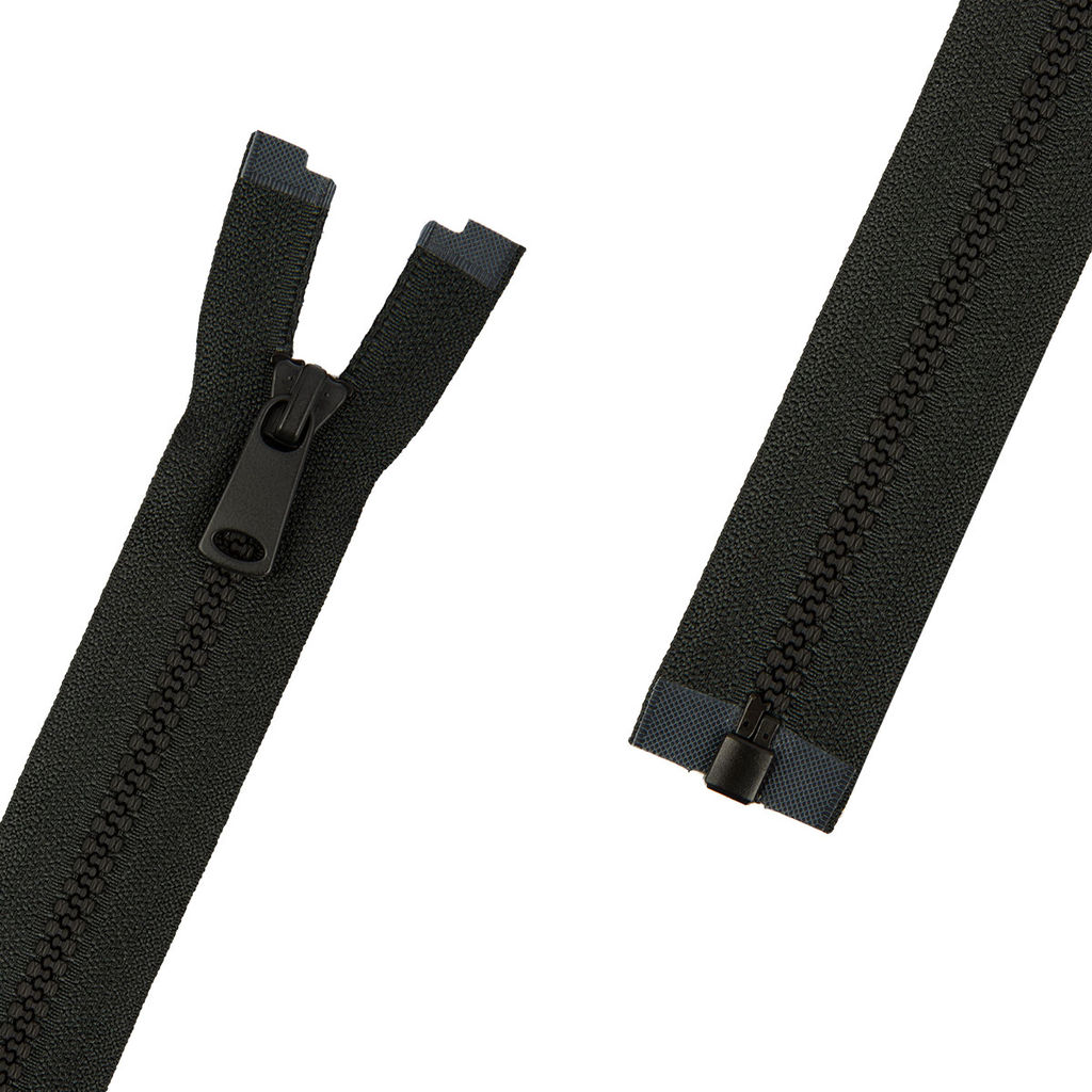 Молния Трактор GAMMA ZipGlaze декоративная матовая 55 см Тип 5 5 шт разъёмная однозамковая ЧЕРНЫЙ №310