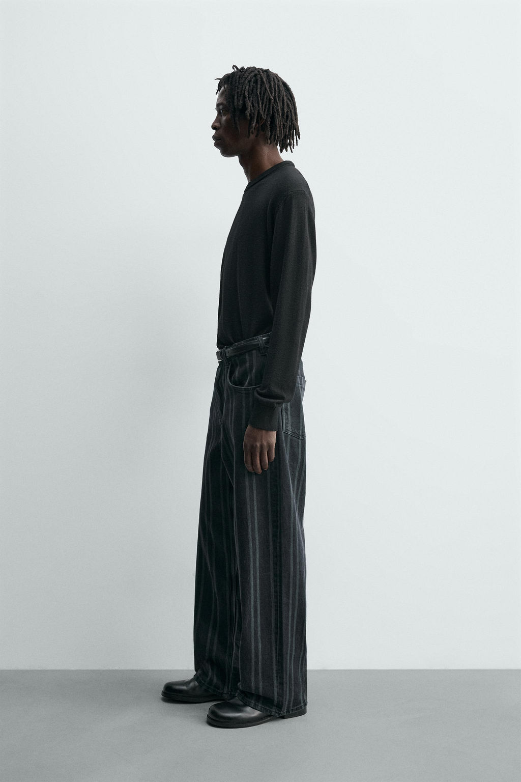 RELAXED FIT STRIPED JEANS - Zara фото 3