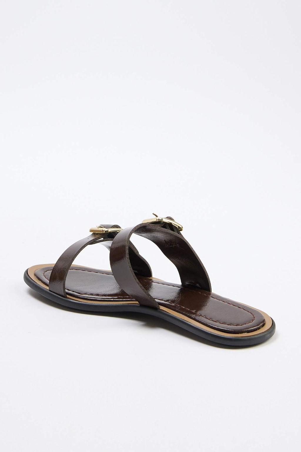 Koyu Kahverengi Cift Bant Detayl? Kad?n Terlik TAKSS26TE00029