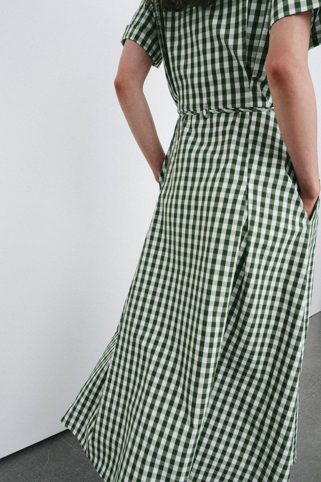 GINGHAM SHIRT DRESS ZW COLLECTION - Zara фото 10