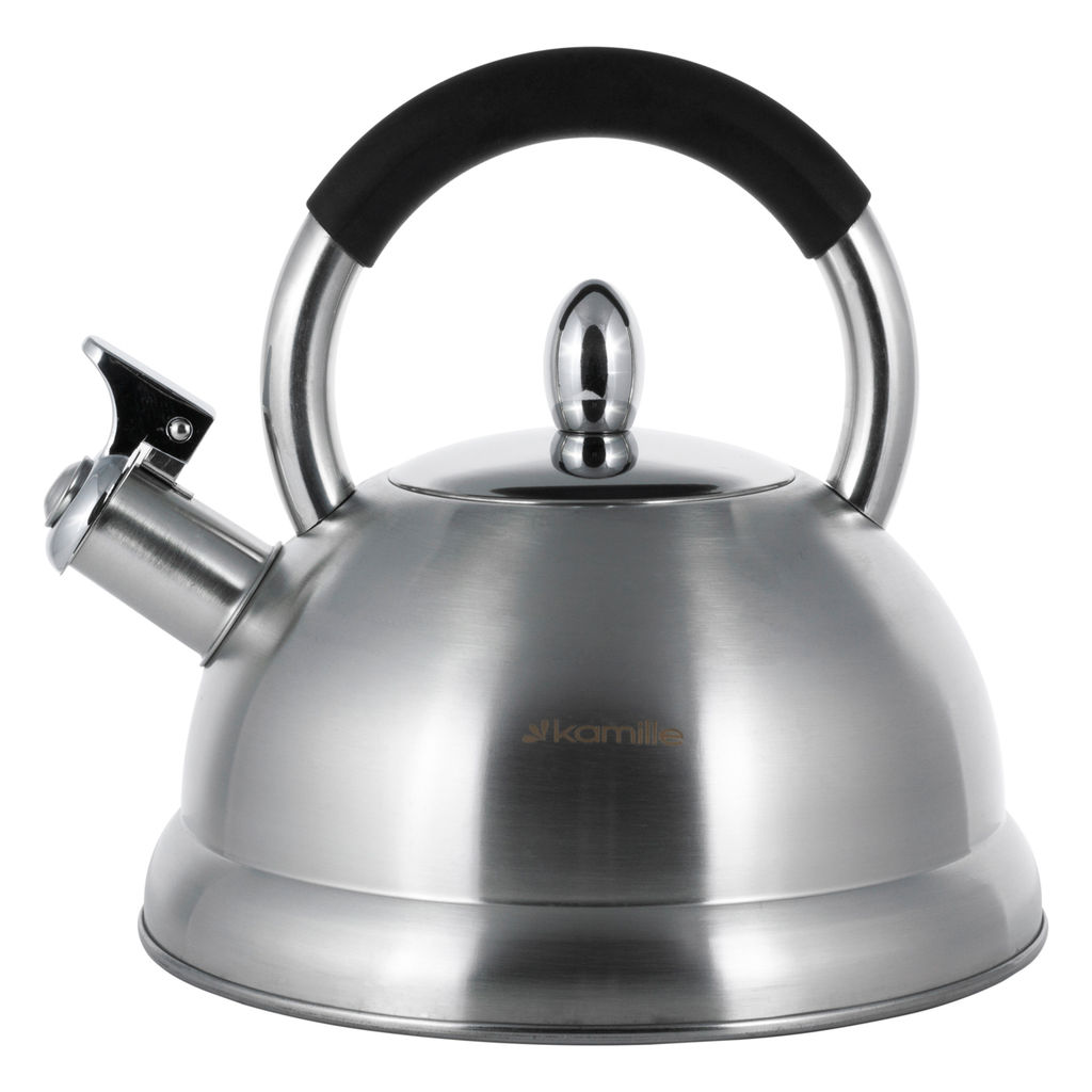 Чайник 2,7л из нержавеющей стали со свистком и ручкой soft touch (1097) /KAMILLE/  фото 3