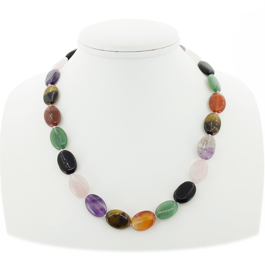 Самоцветы, плоские овальные 13х18мм, бусы длиной 46см