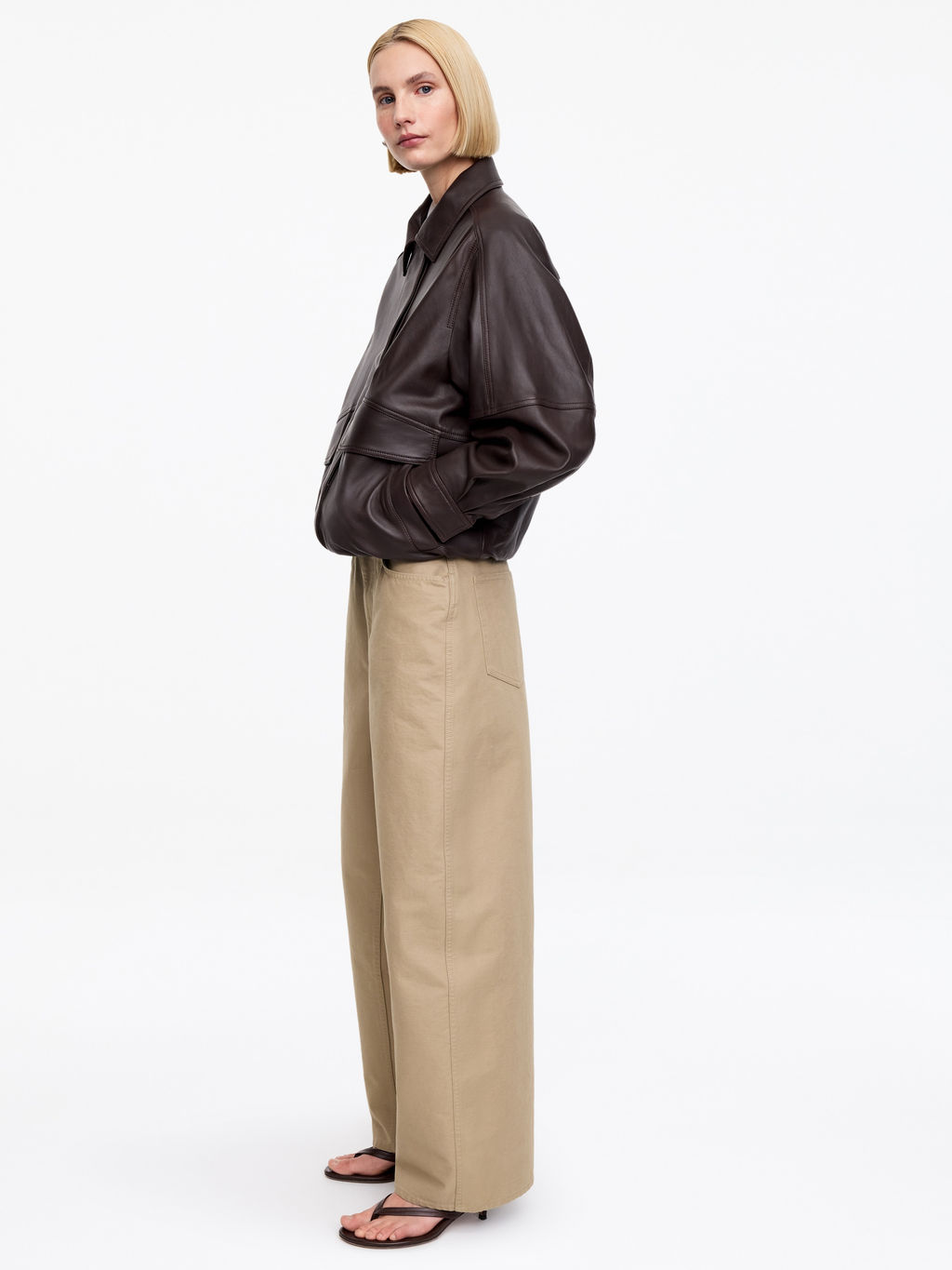 Pantalones de algod?n estilo barrel - H&m фото 4