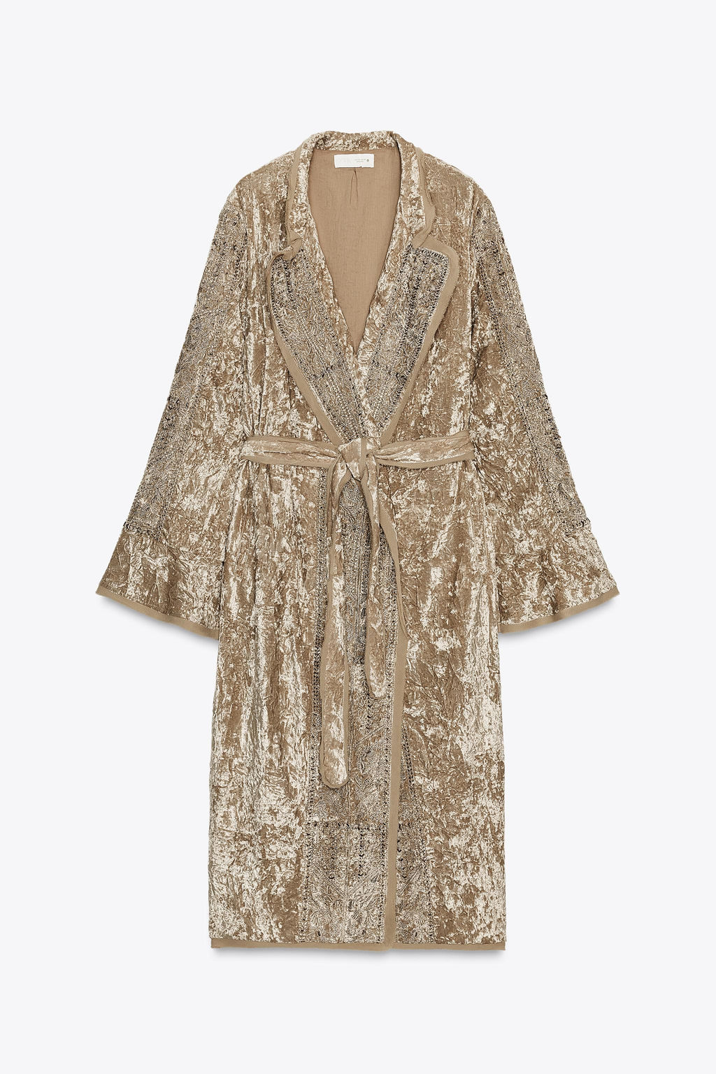 ZW COLLECTION LIMITED EDITION EMBROIDERED VELVET KIMONO - Zara фото 5