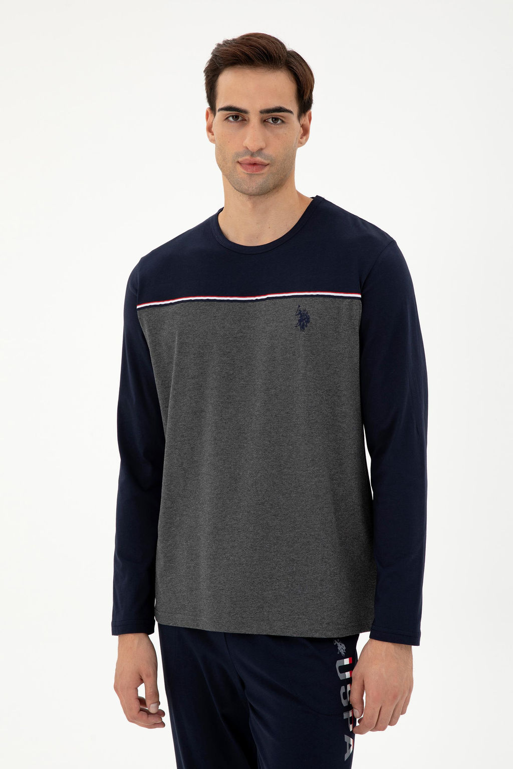 Мужской темно-синий пижамный комплект Неожиданная скидка в корзине - U.s. polo assn фото 3