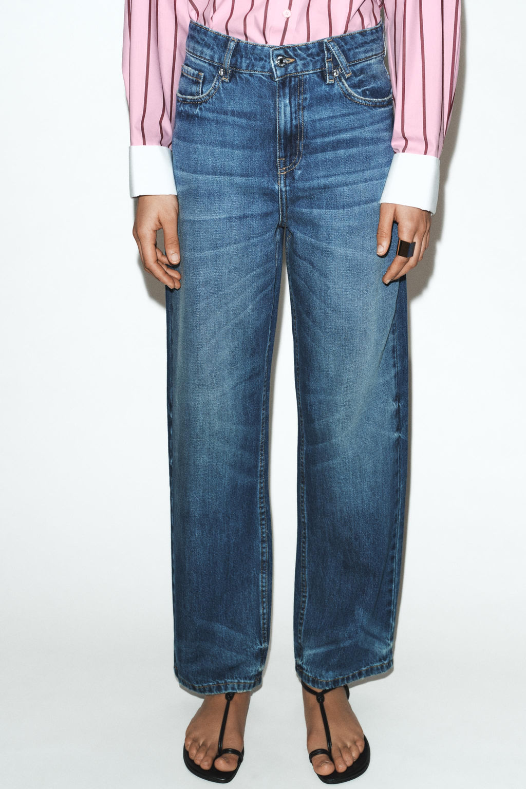 JEANS Z1975 STRAIGHT-LEG HIGH-WAIST - Zara фото 3
