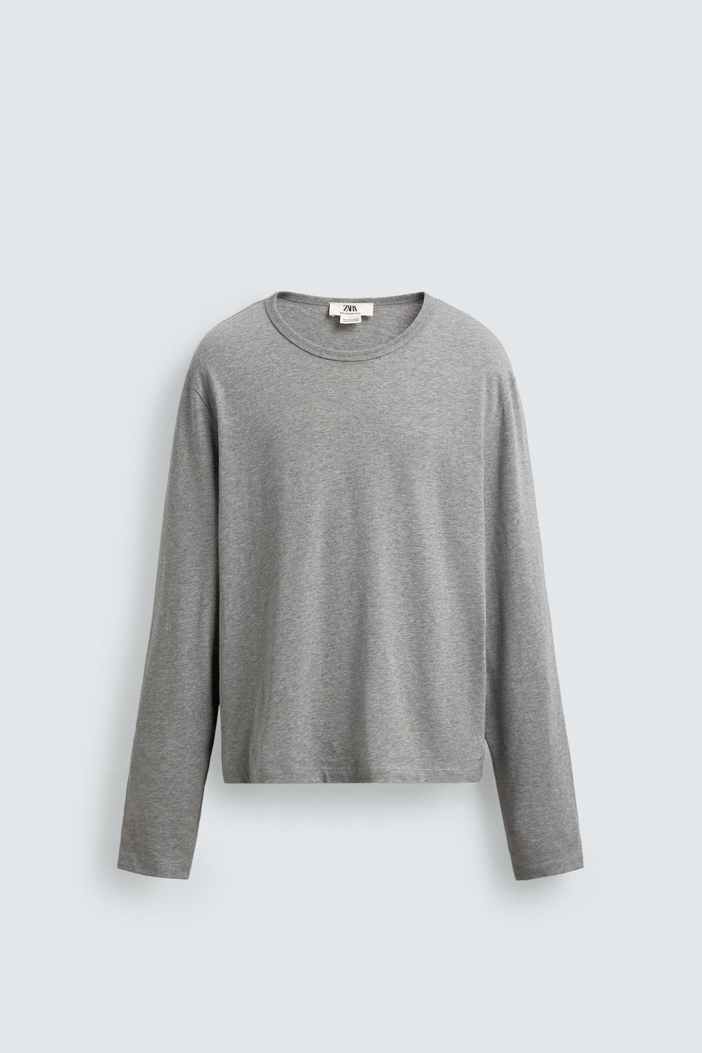 CAMISETA MANGA LARGA / Gris vigor? - Zara фото 7