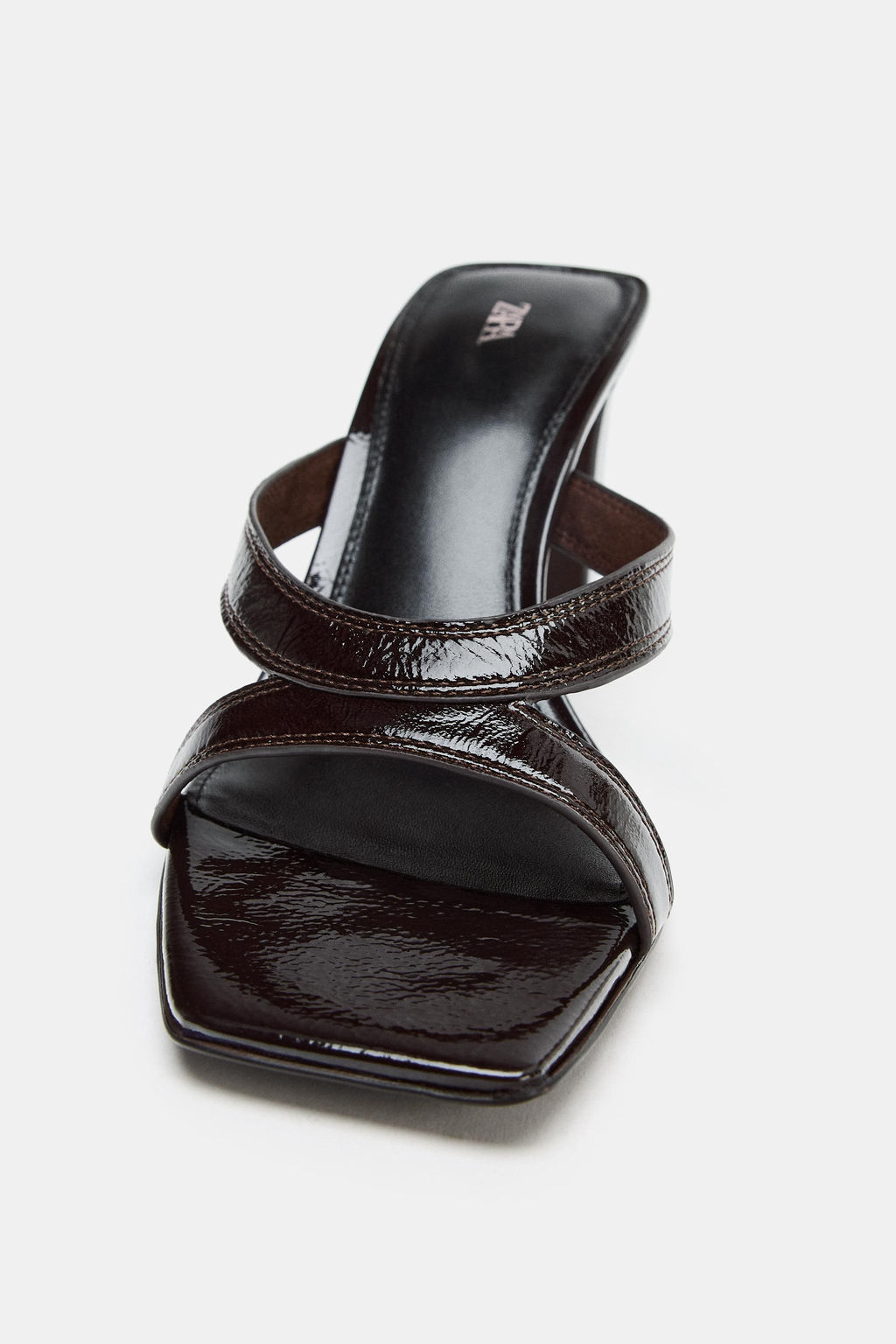 LEATHER HIGH-HEEL SANDALS WITH STRAPS - Zara фото 11