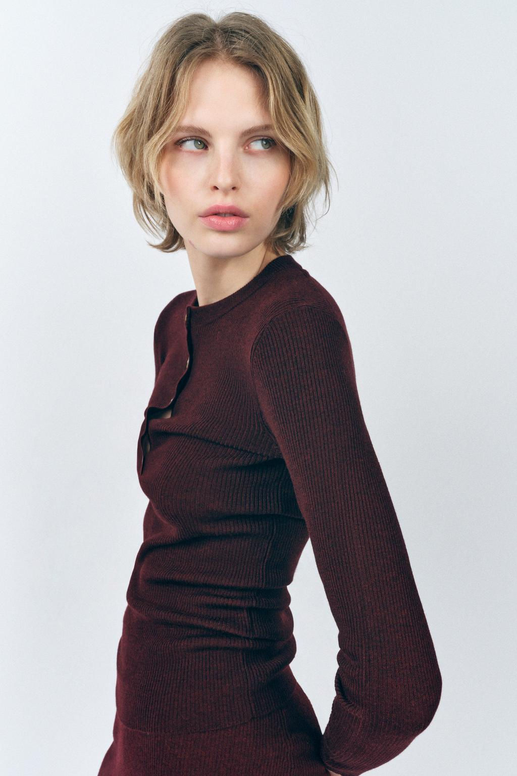 FINE KNIT WOOL SKIRT - Zara фото 4