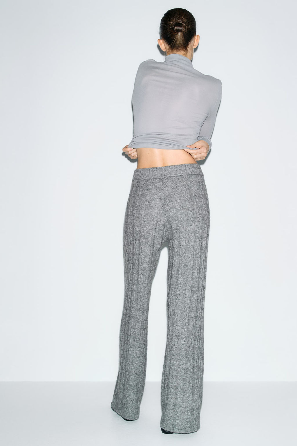 MAMA Pantalon en punto trenzado Before & After - H&m фото 4