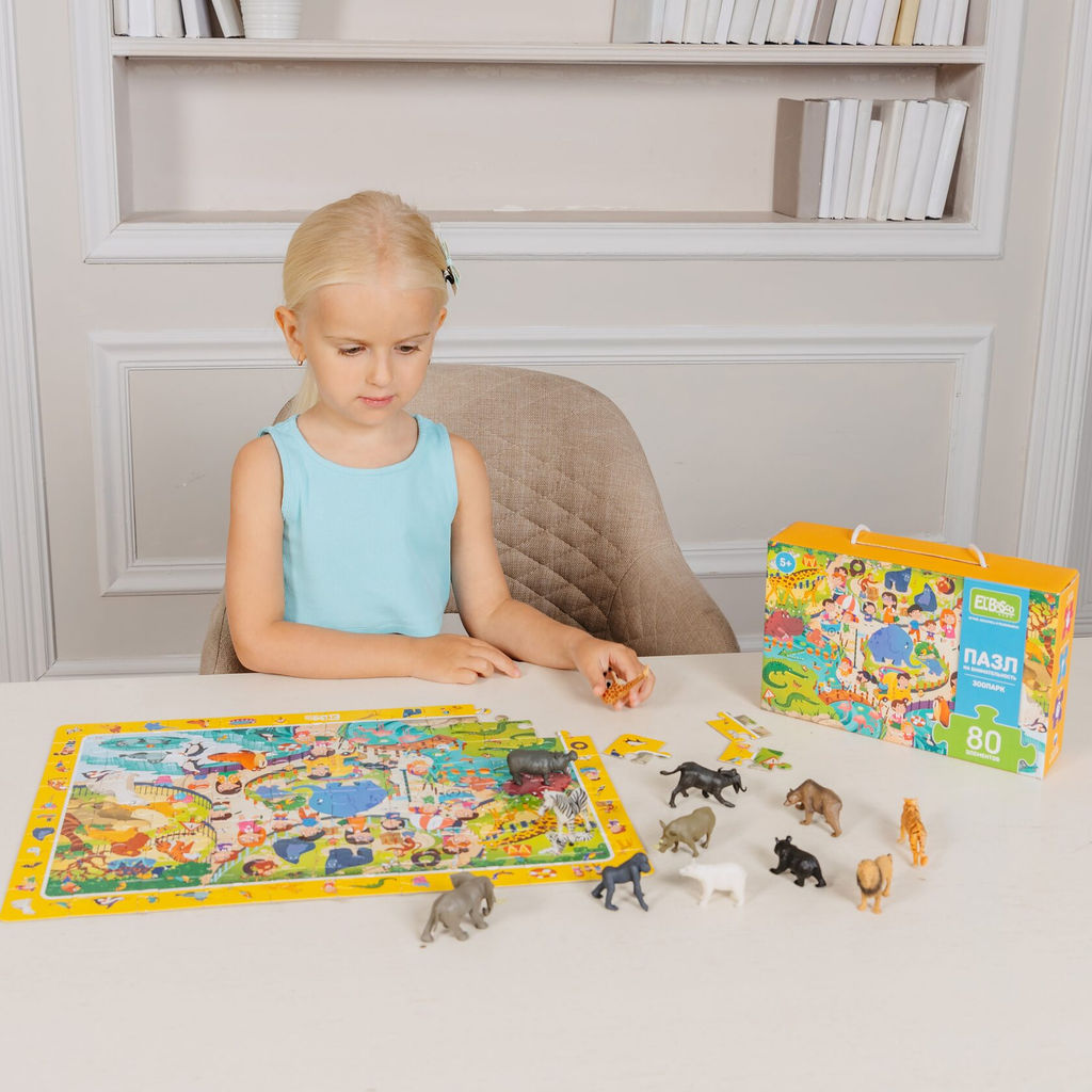 ElBascoKids / Пазл на внимательность Зимняя деревня 80 элементов - El`BascoKids фото 56