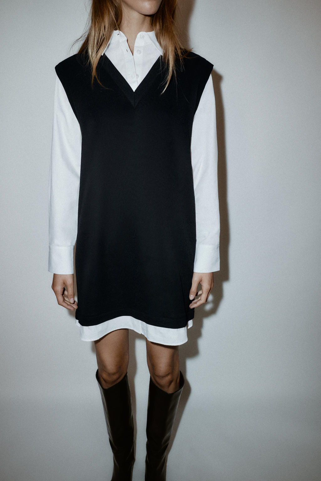 POPLIN COMBINED MINI DRESS - Zara фото 10