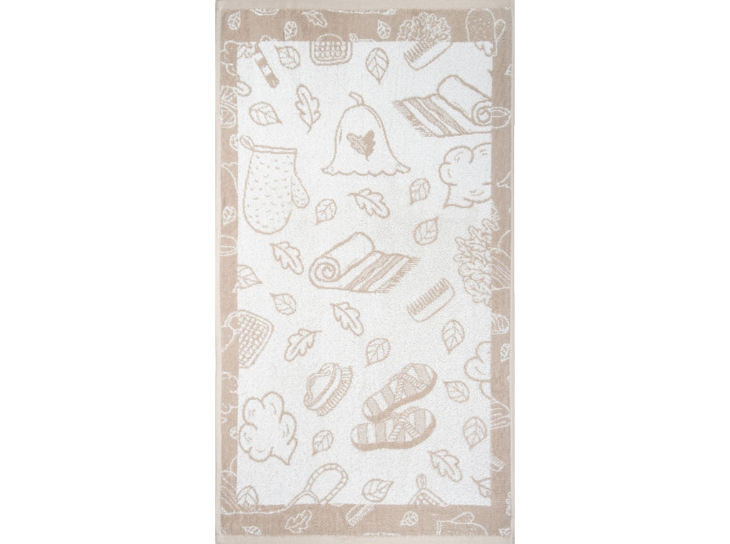 Полотенце махровое 6с103.512ж2 Атрибуты бани(лен3) 50х90см