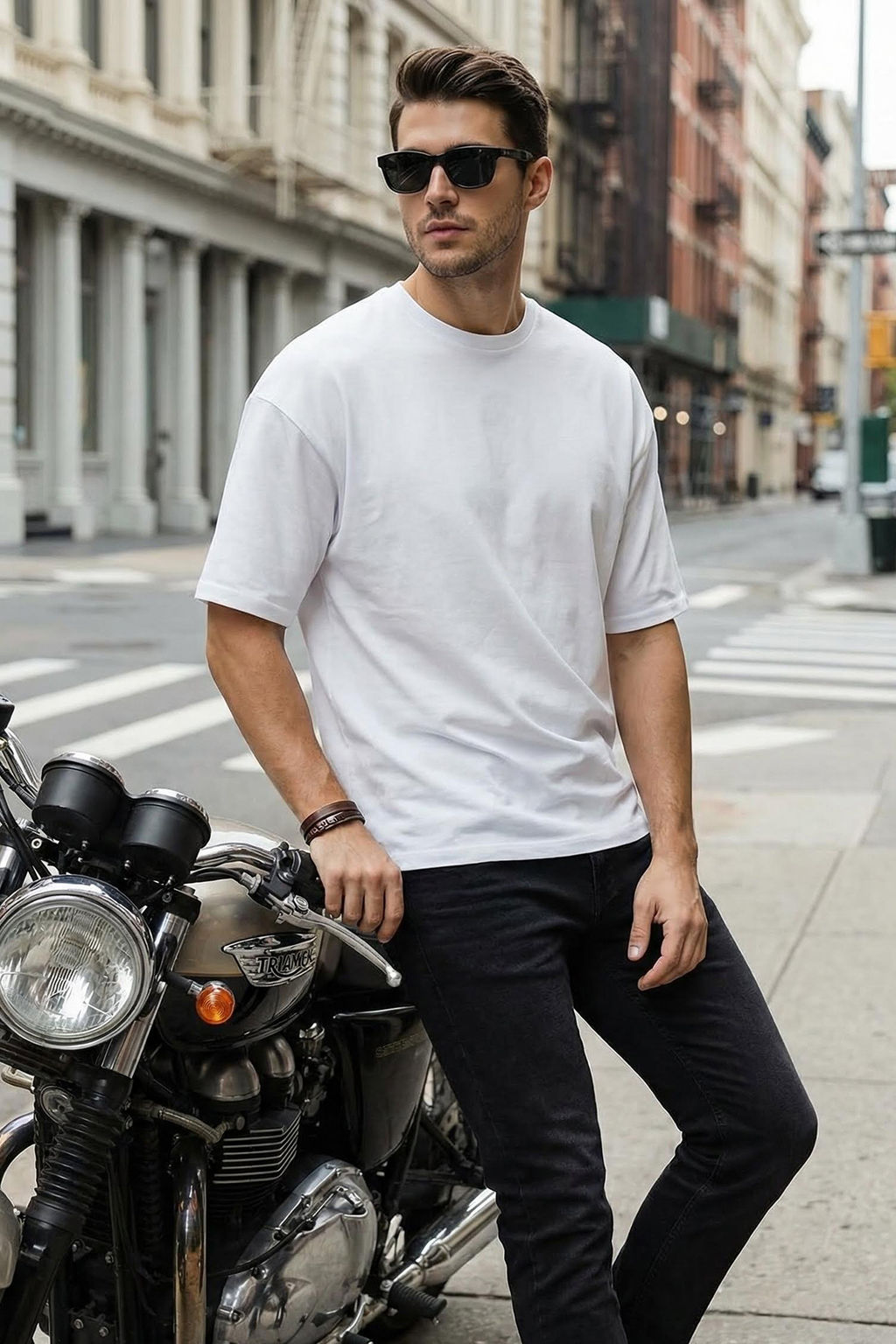 TRENDYOL MAN Siyah Basic Bisiklet Yaka Oversize/Genis Kesim K?sa Kollu T-Shirt TMNSS22TS0317 - Trendyolmilla фото 34