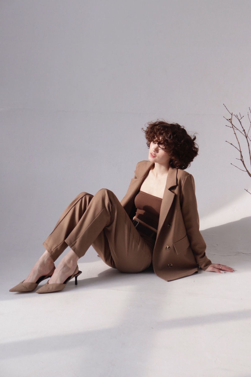 Жакет двубортный коричневый - Martichelli фото 7