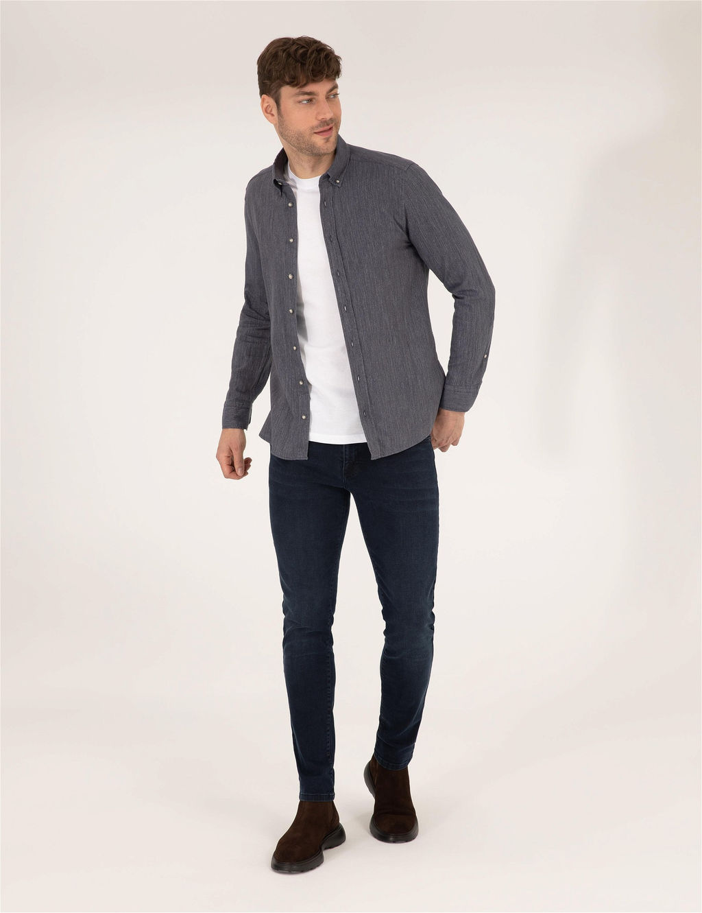 Mavi Slim Fit Uzun Kollu G_mlek - Pierre cardin фото 4