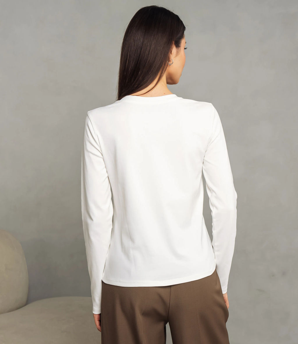 Лонгслив #КТ9072, молочный - Dommod фото 3