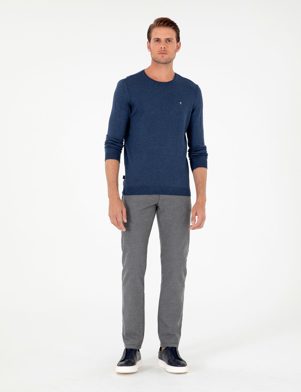 Gri Regular Fit Kanvas Pantolon