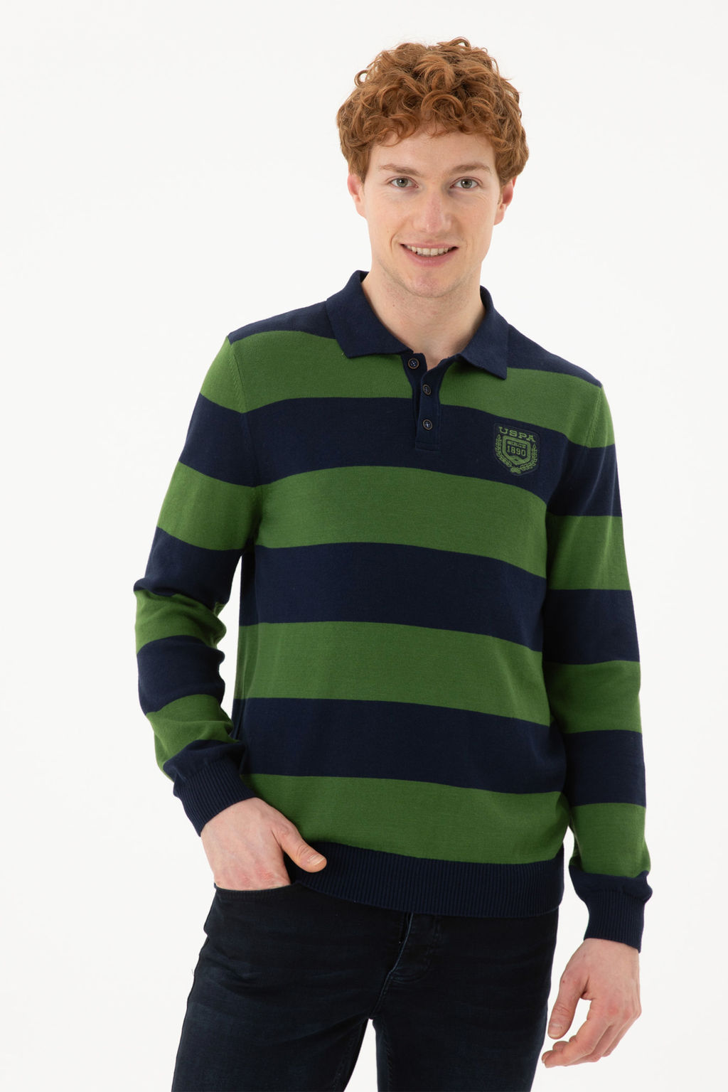 Мужской зеленый свитер - U.s. polo assn фото 15