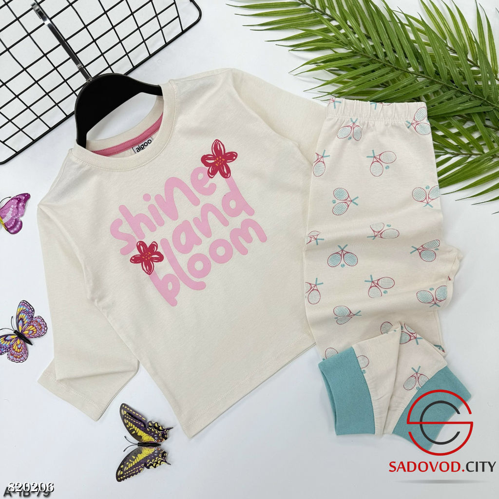 Пижама для девочек с рисунком