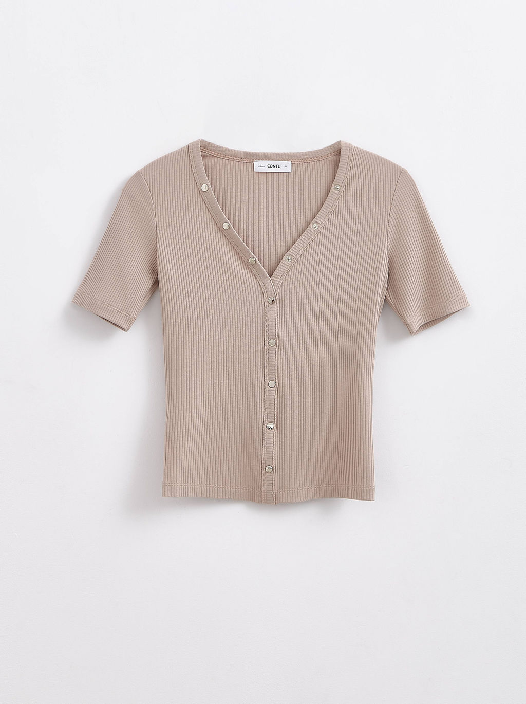 CONTE LD 2065 Джемпер в рубчик с планкой на кнопках cappuccino cappuccino - Conte elegant фото 4