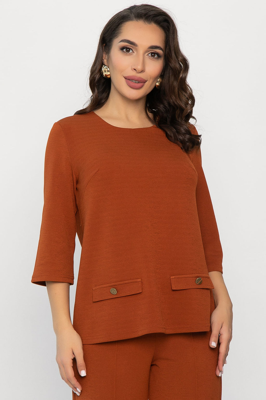 Костюм трикотажный Альберта (терракотовый) К14385-10М