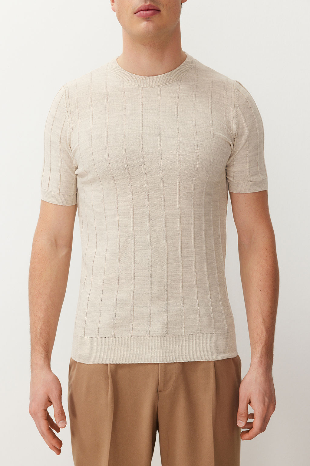 TRENDYOL MAN Lacivert Slim-Dar Fit Pamuklu Bisiklet Yaka Basic Triko T-shirt TMNSS24TS00250 - Trendyolmilla фото 10