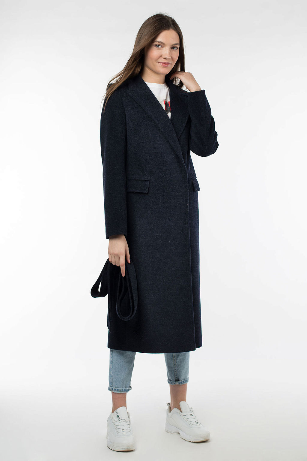 01-09621 Пальто женское демисезонное (пояс) - El podio фото 5