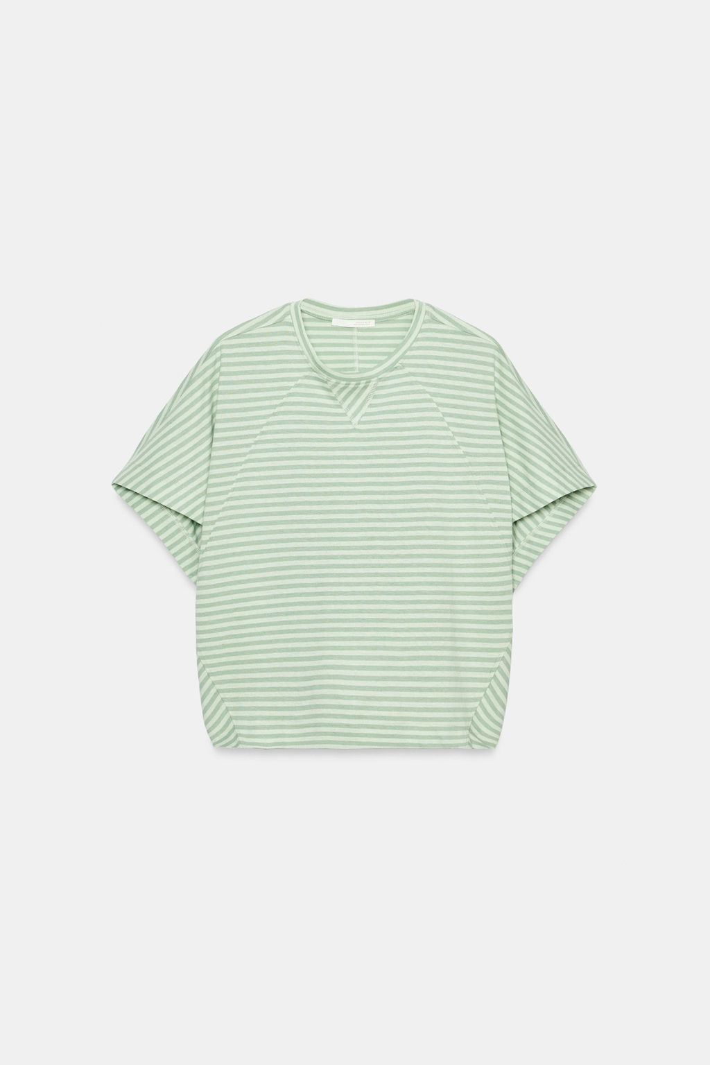 CAMISETA OVERSIZED RAYAS / Verdes - Zara фото 4
