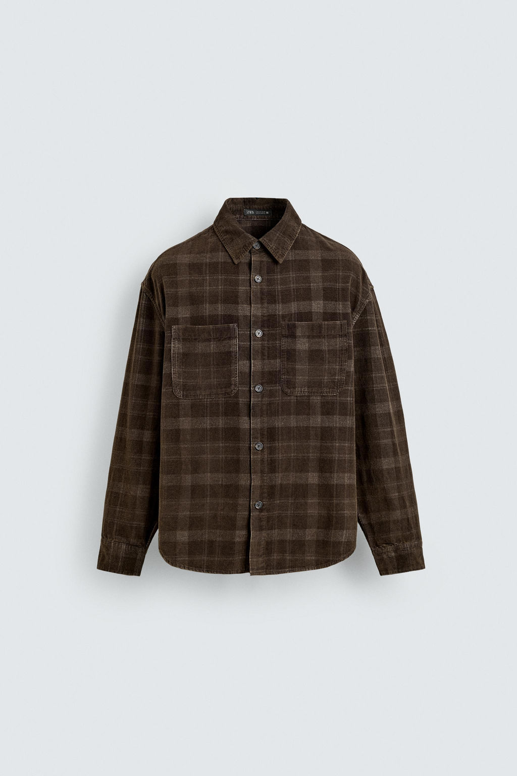 CHECK CORDUROY SHIRT - Zara фото 7