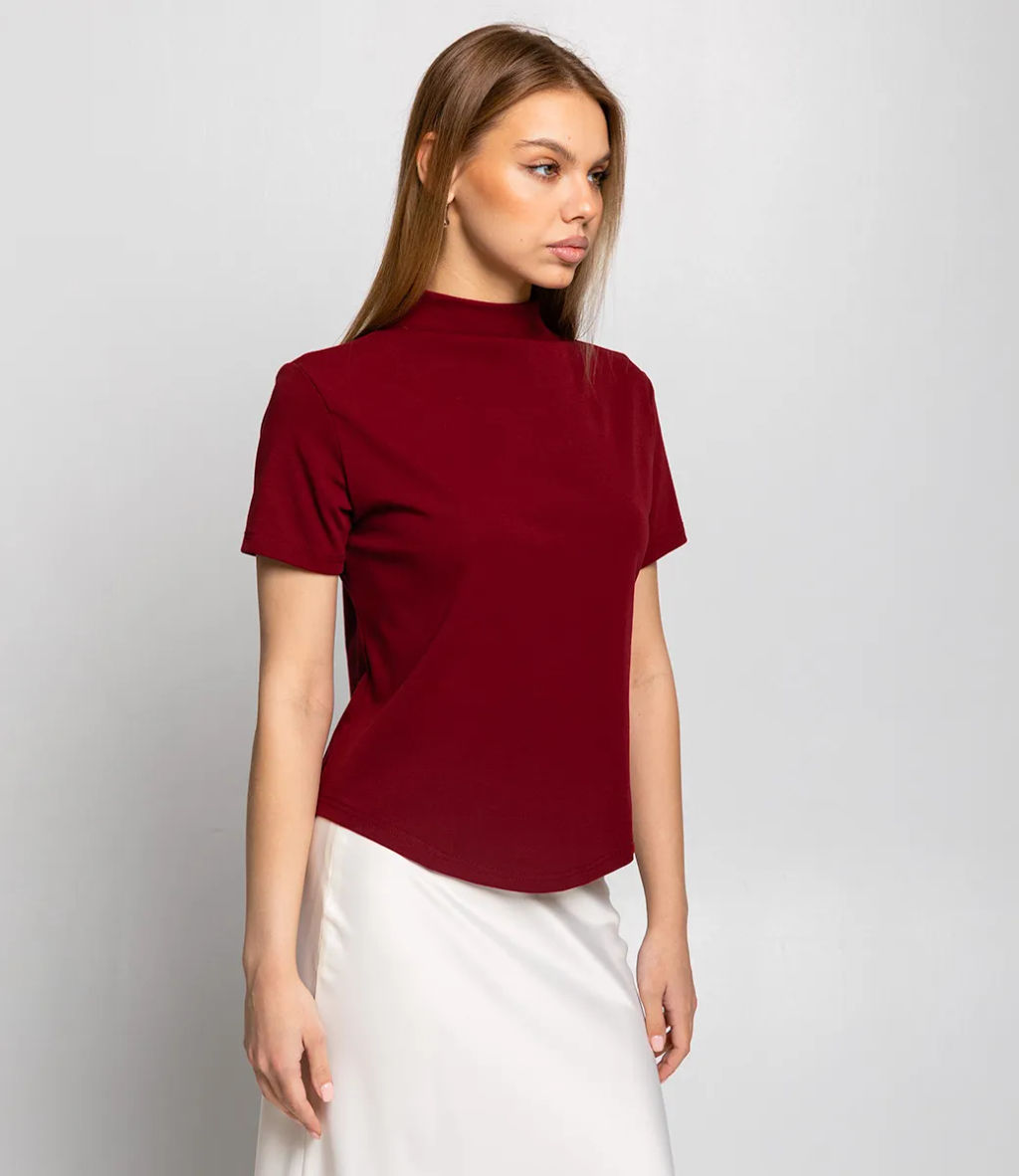 Футболка #КТ10 (12), бордовый - Dommod фото 7
