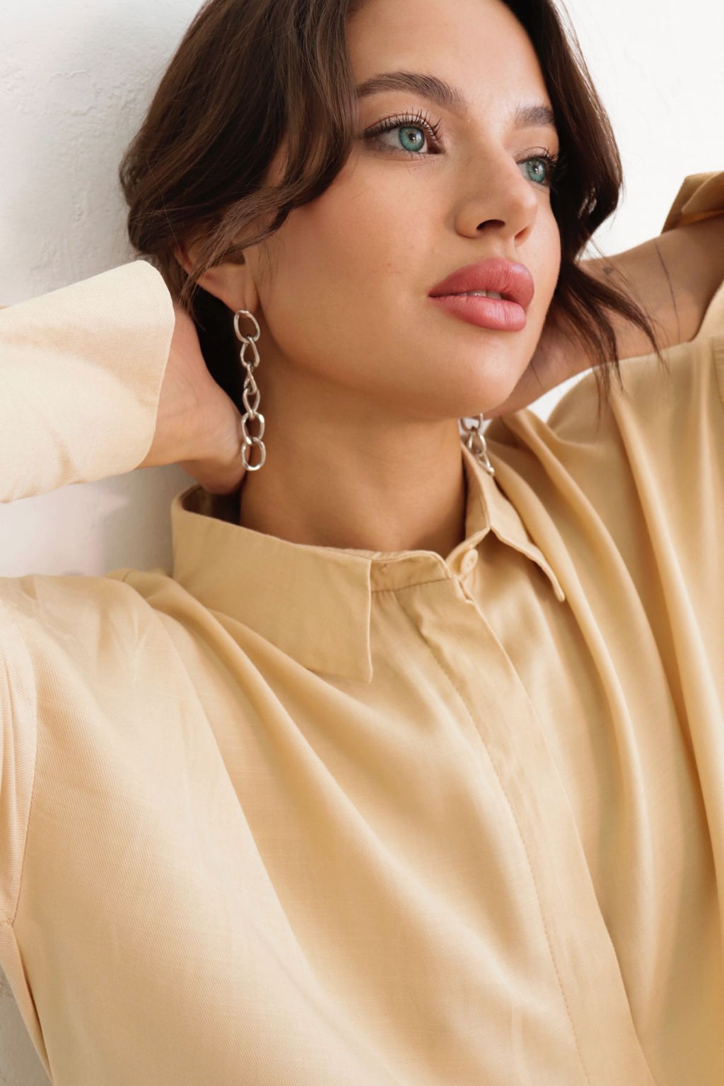 Базовая удлинённая рубашка свободного силуэта - Martichelli фото 65