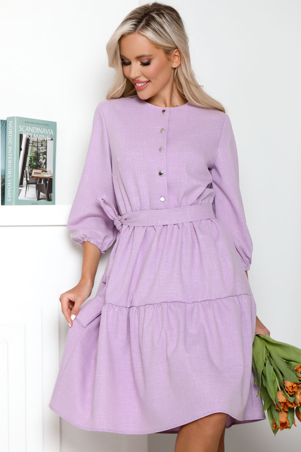 Платье Open Style 6106 сиреневый
