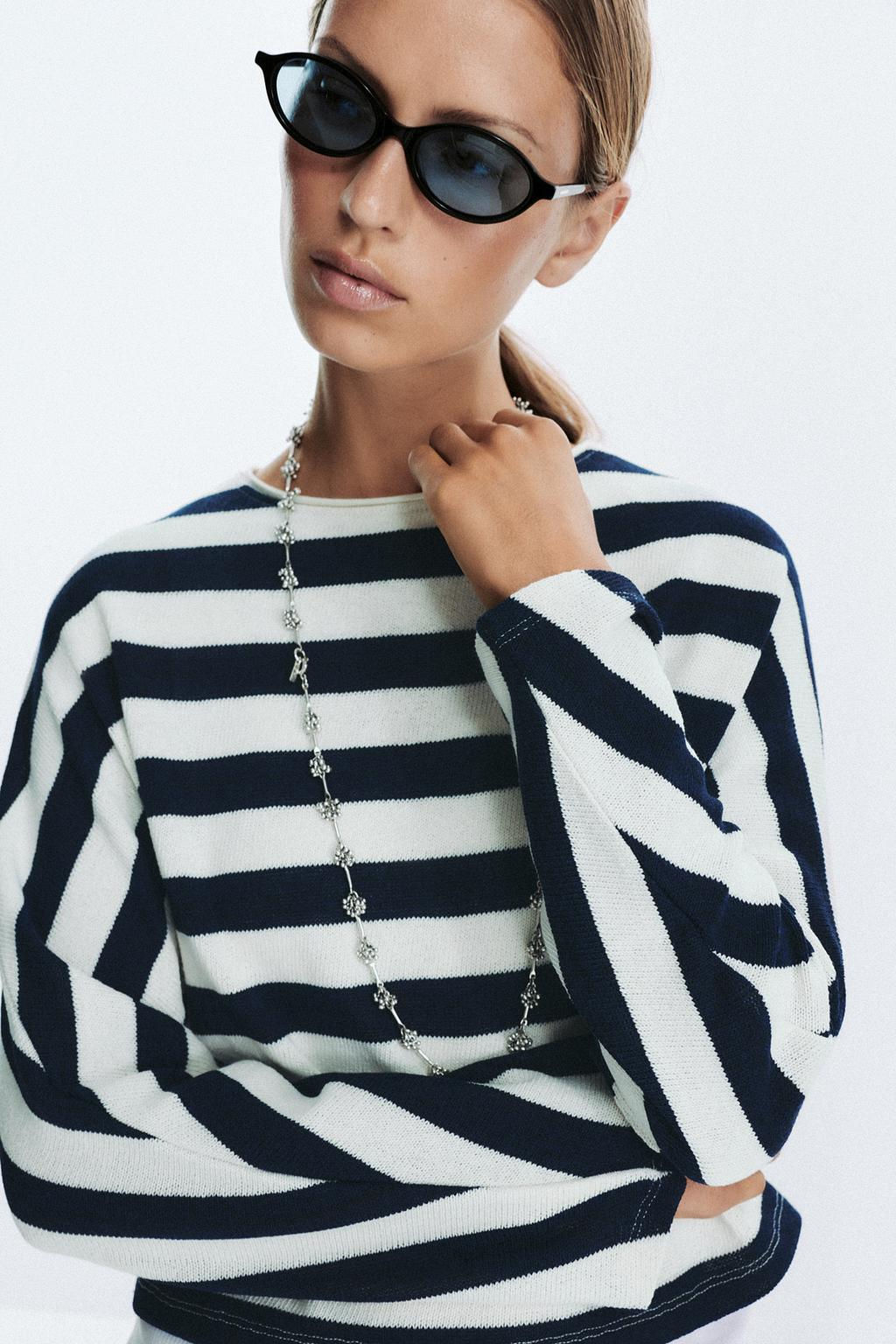 STRIPED BATWING SLEEVE TOP - Zara фото 2