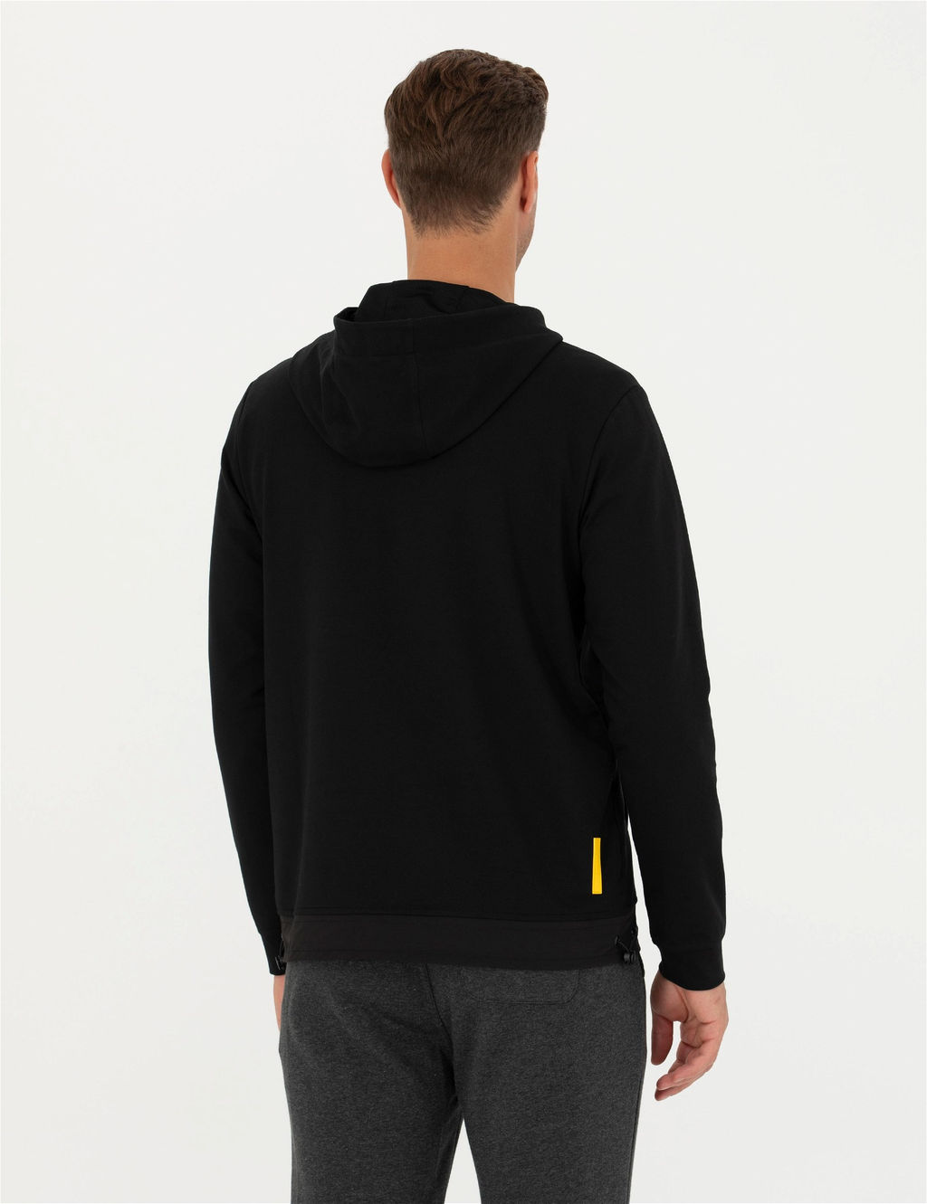 Siyah Regular Fit Kap__onlu Sweatshirt - Pierre cardin фото 6
