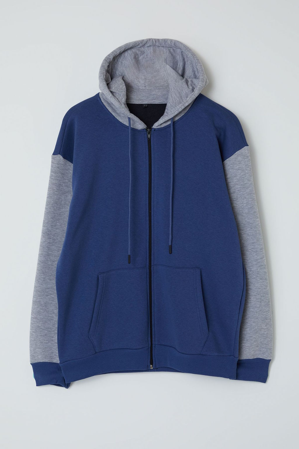 TRENDYOL MAN Indigo Oversize/Genis Kesim Polarl?/S?cak Tutan Fermuarl? Kapusonlu H?rka/Sweatshirt TMNAW25SW00076 - Trendyolmilla фото 5