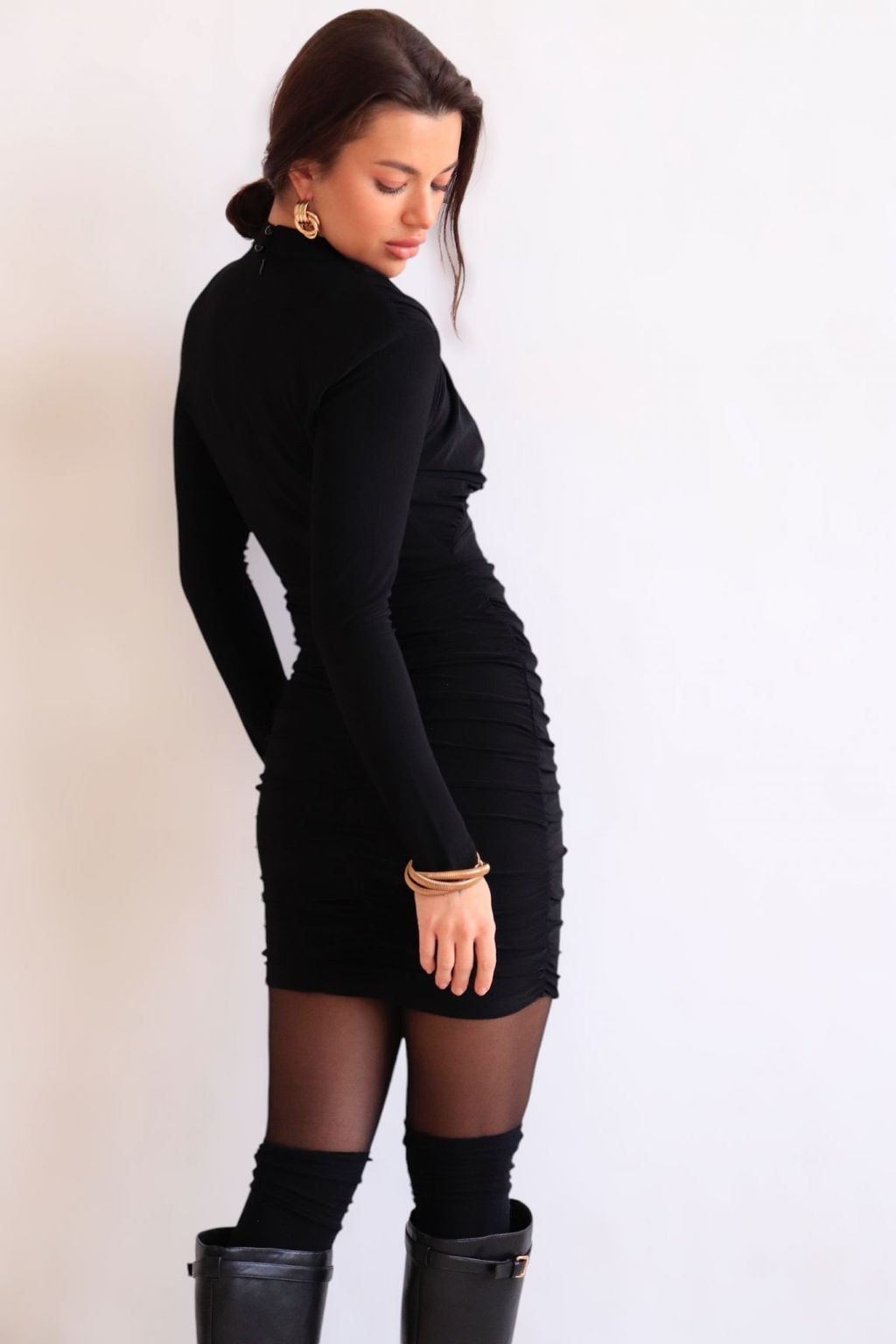 Мини-платье чёрное - Martichelli фото 20