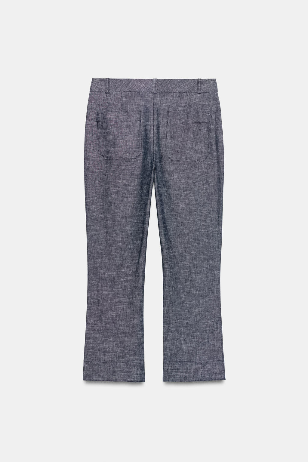 PANTAL?N MINI FLARE CON LINO / Gris - Zara фото 9