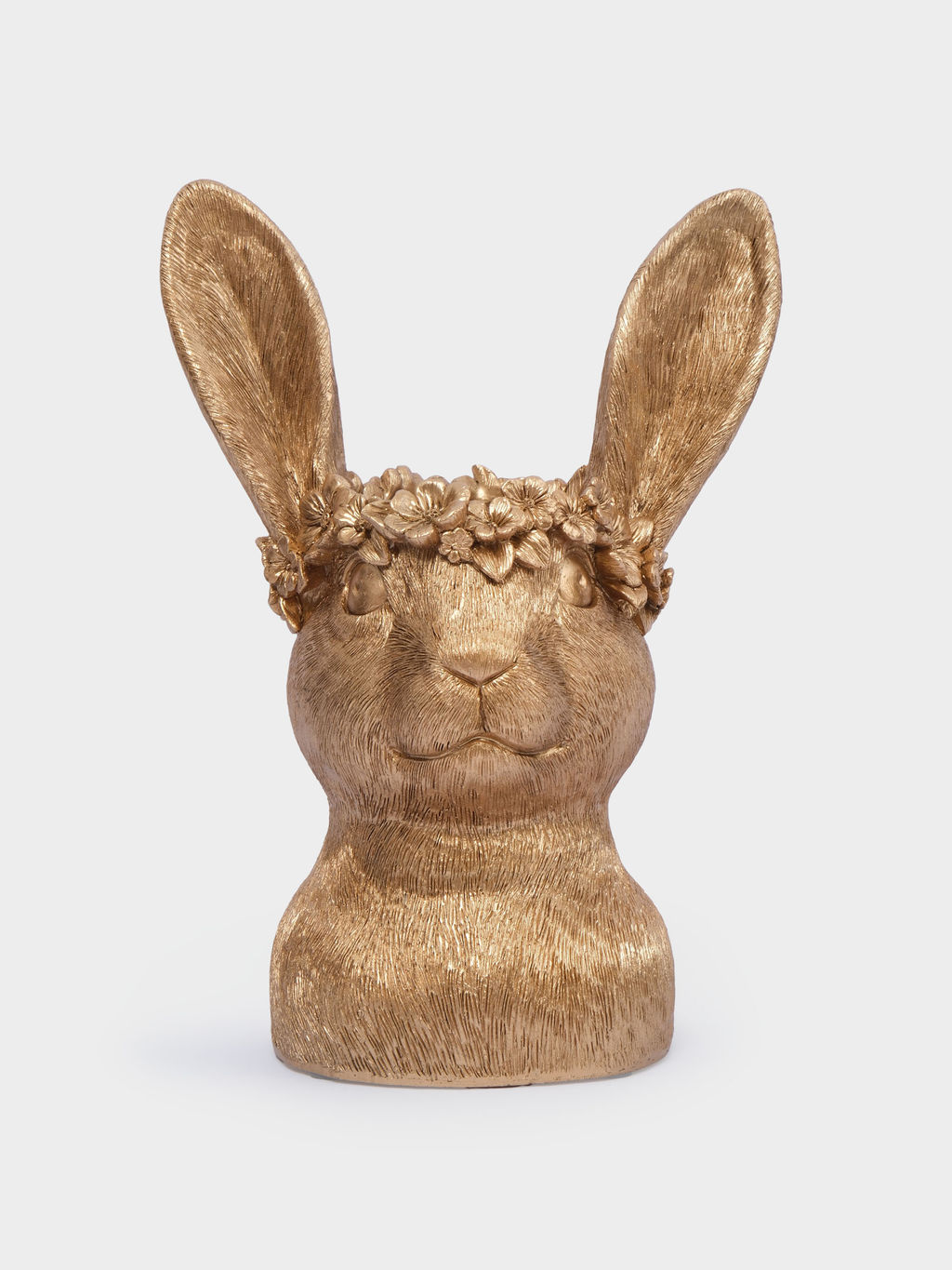 Ваза декоративная, 31 см, полирезин, золотистая, Кролик в венке, Rabbit - Anna lafarg фото 4